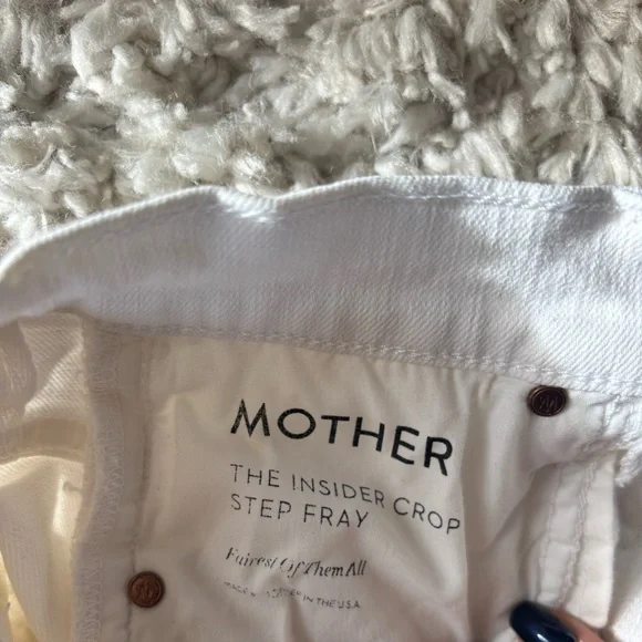 MOTHER The Insider Crop Step Fray Jean